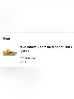 Nike rival sprint spikes